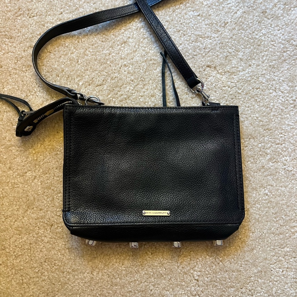 Rebecca Minkoff Pebbled Black Leather Crossbody. EUC. Non smoking home.